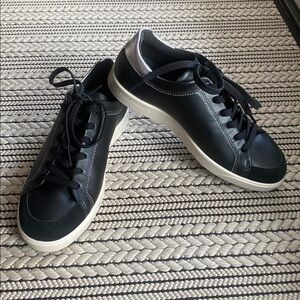 ECCO Women's Street Lite black Leather Lace Up Sneakers size 6.5US/37 EU NEW